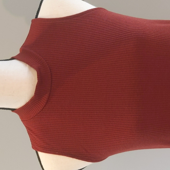 Love Fire Rust Orange Sleeveless Tunic Mini Dress - Picture 2 of 10